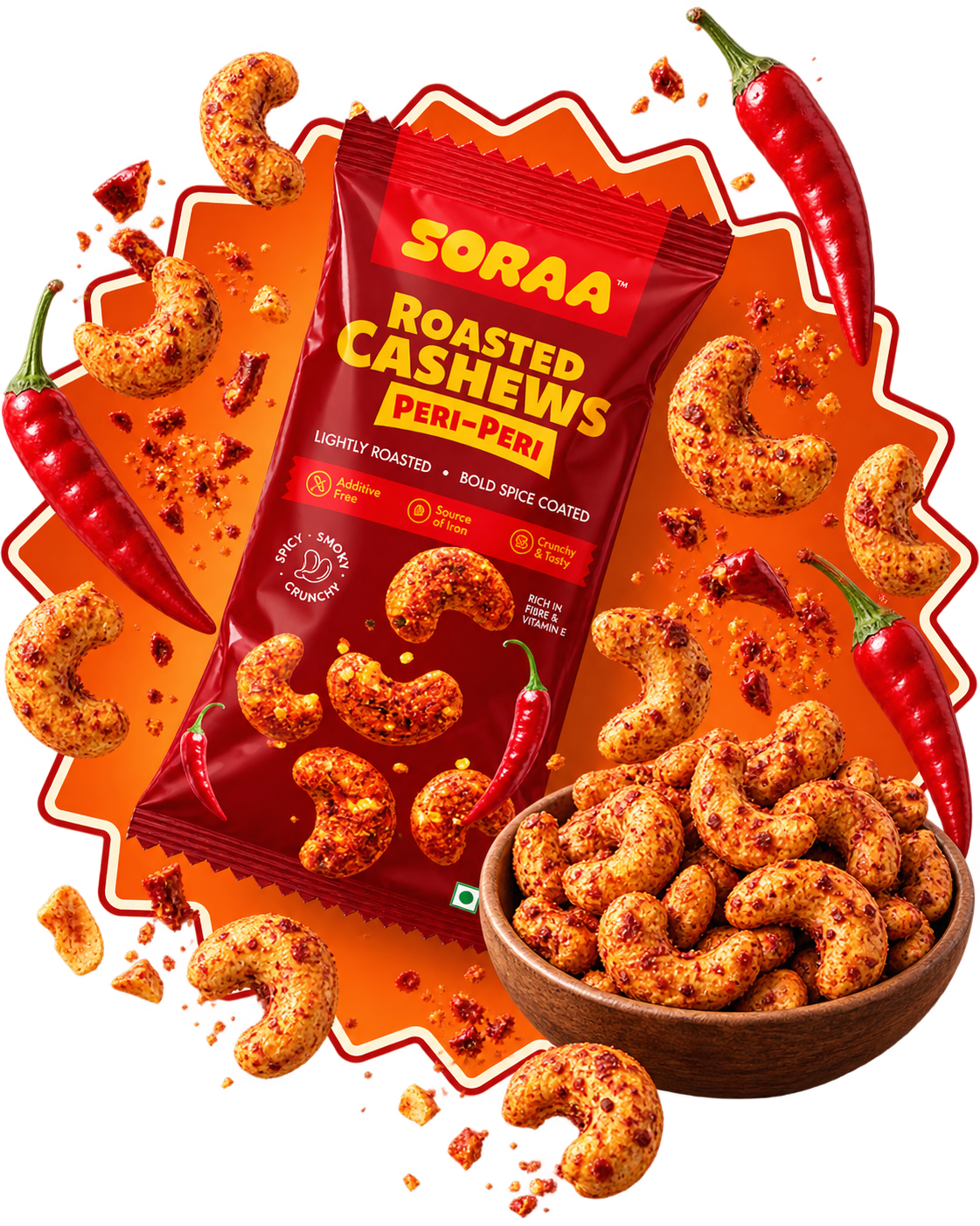 SORAA roasted cashews campaign